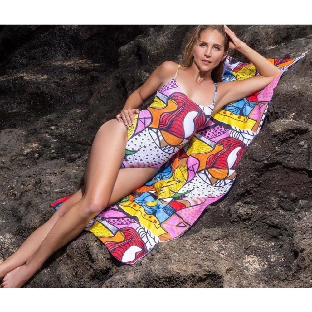 Swiminista X James Peter Henry 3-Pc Set Swimsuit, Sorang, Towel Sydney Print XS